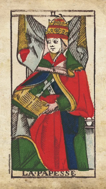 La Papesse, arcane II du Tarot de Marseille de Nicolas Conver