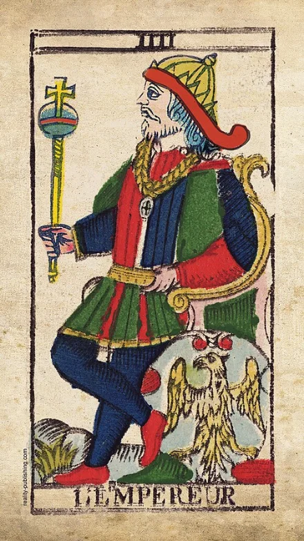 L'Empereur, arcane IIII du Tarot de Marseille de Nicolas Conver