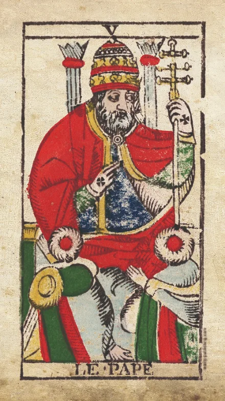 Le Pape, arcane V du Tarot de Marseille de Nicolas Conver