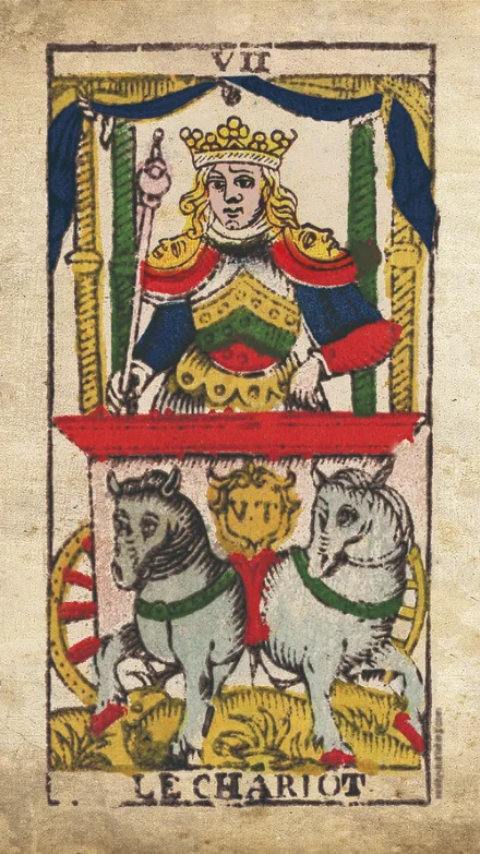 Le Chariot, arcane VII du Tarot de Marseille de Nicolas Conver