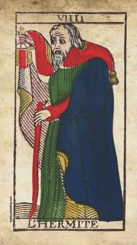 L'Hermite, arcane VIIII du Tarot de Marseille de Nicolas Conver
