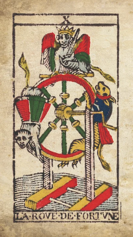 La Roue de Fortune, arcane X du Tarot de Marseille de Nicolas Conver