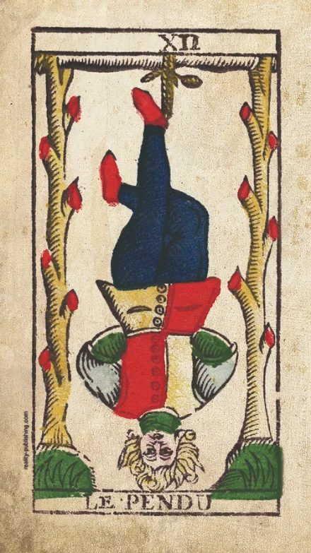 Le Pendu, arcane XII du Tarot de Marseille de Nicolas Conver