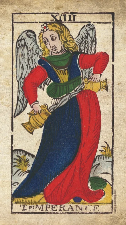 Tempérance, arcane XIIII du Tarot de Marseille de Nicolas Conver