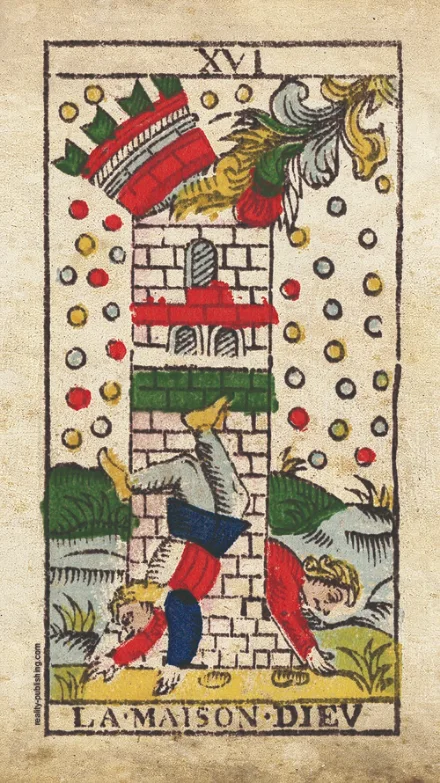 La Maison Dieu, arcane XVI du Tarot de Marseille de Nicolas Conver