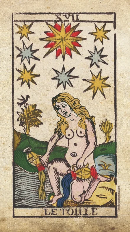 L'Étoile, arcane XVII du Tarot de Marseille de Nicolas Conver