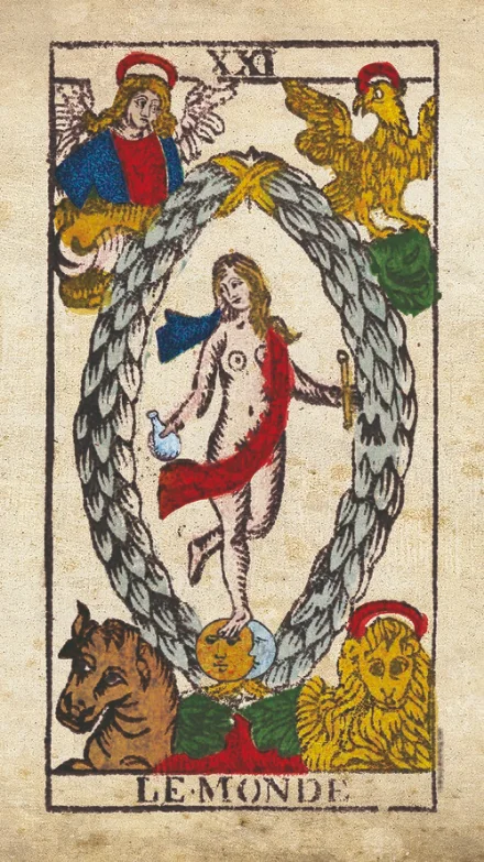 Le Monde, arcane XXI du Tarot de Marseille de Nicolas Conver